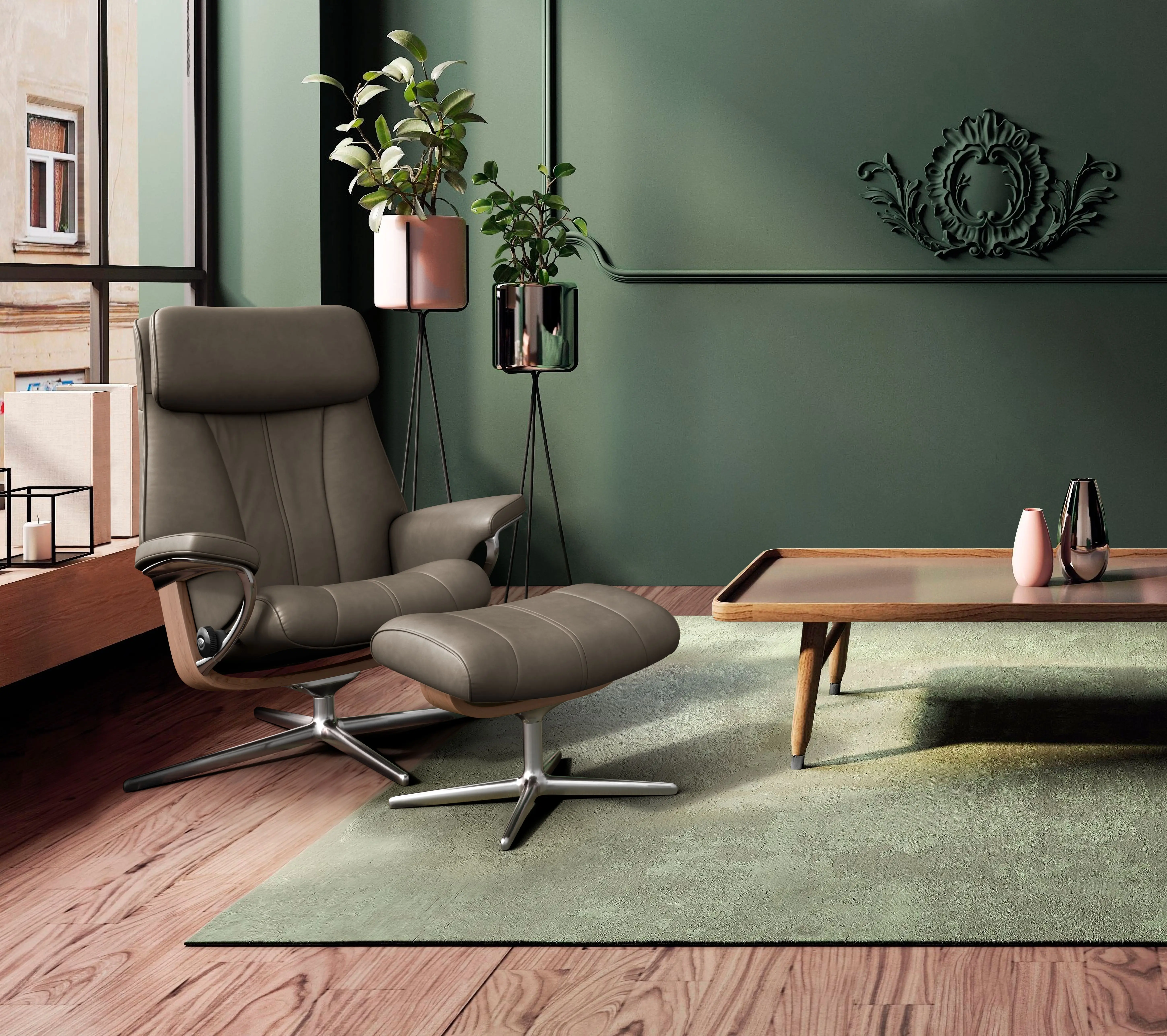 brauner Leder Stressless Sessel
